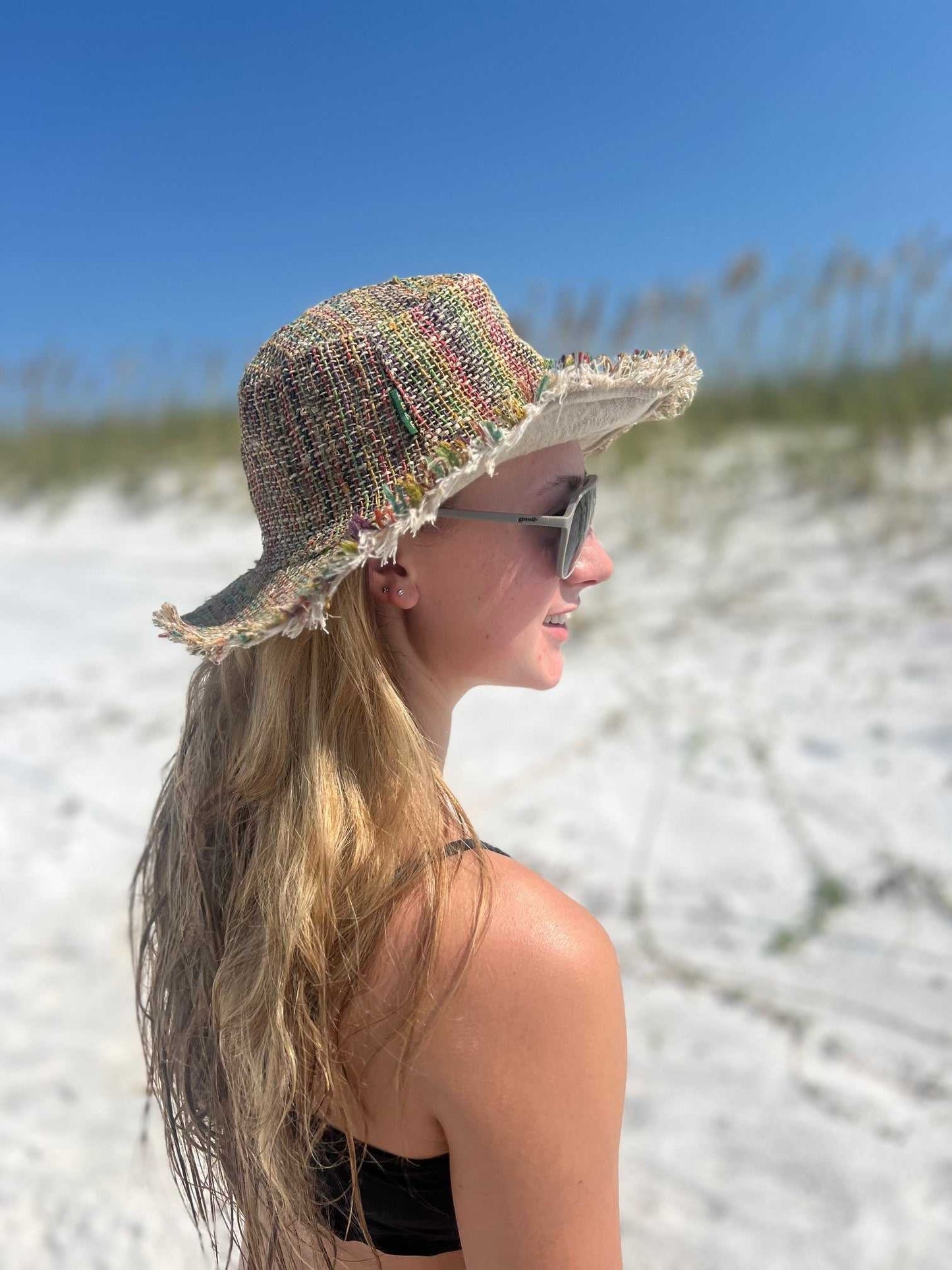 Hemp Hat - Ansley Stripe Sun Hat by Asatre