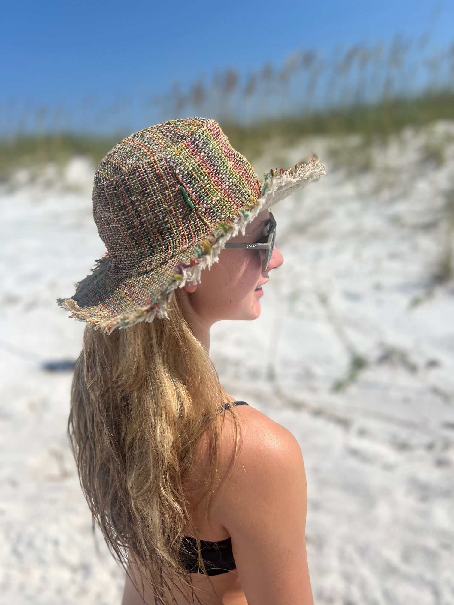 Hemp Hat - Ansley Stripe Sun Hat by Asatre