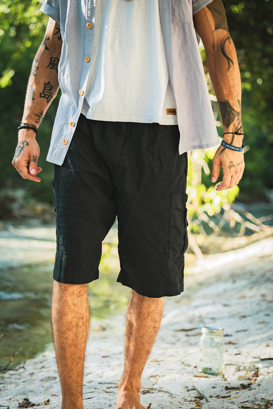 Men's Hemp Linen-like Cargo Shorts