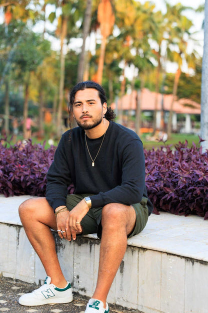 Hemp & Organic Cotton Fleece Crew Sweatshirt • Unisex Natural Fiber Pullover