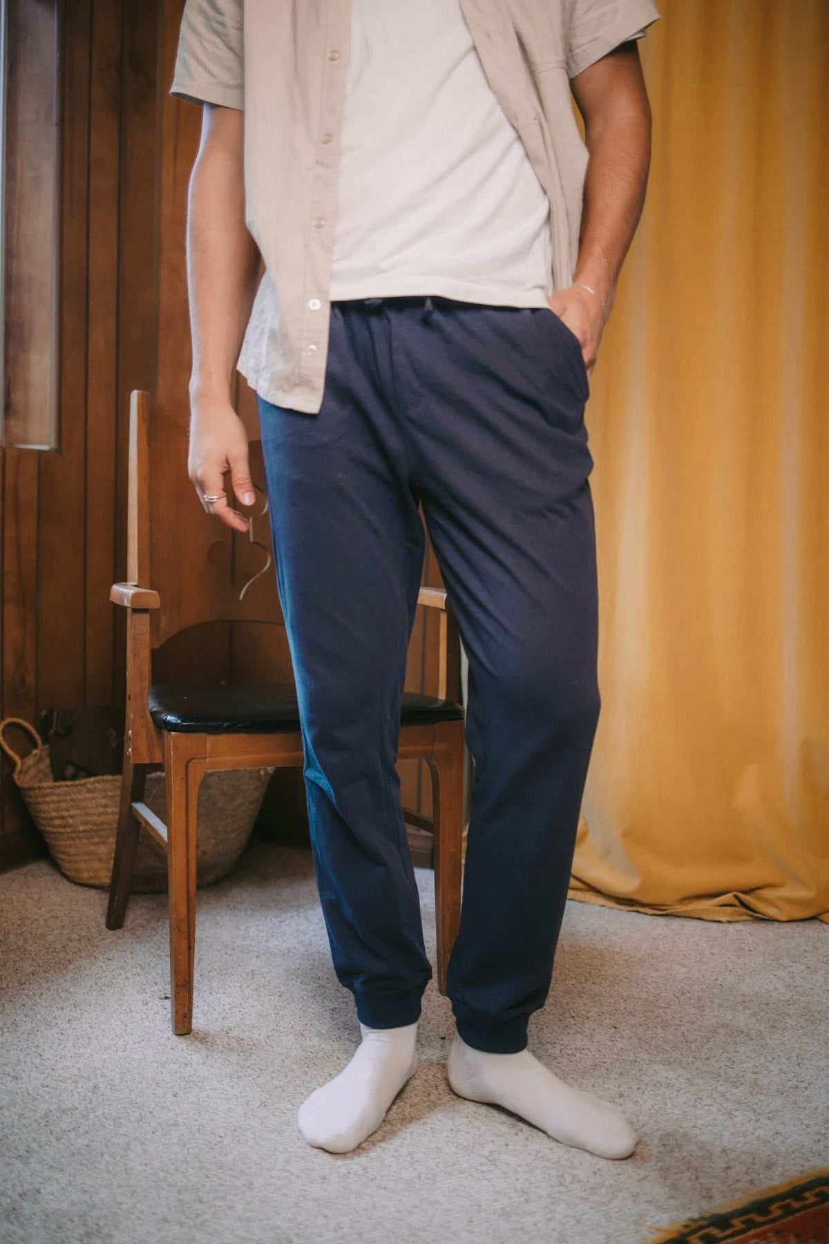 Hemp Jogger Men – Elastic Free Organic Cotton Drawstring Pants