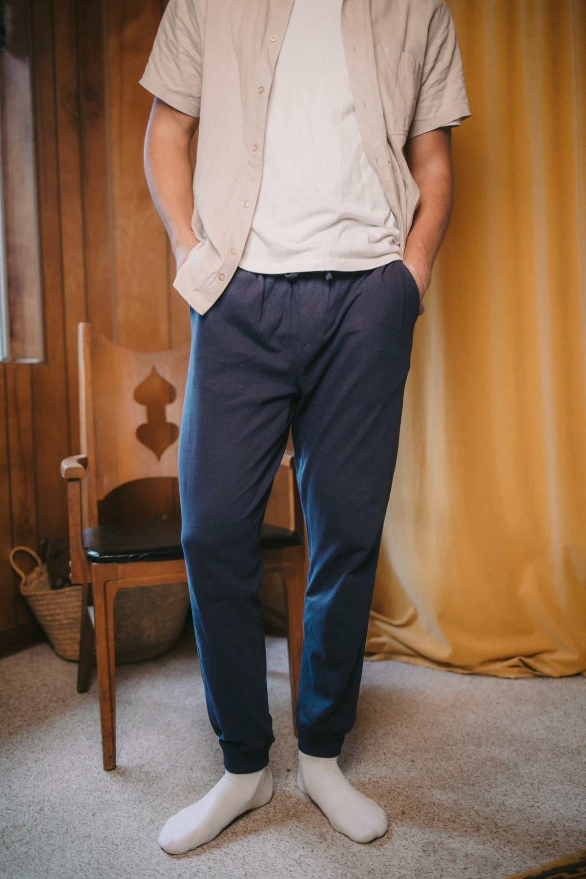 Hemp Jogger Men – Elastic Free Organic Cotton Drawstring Pants