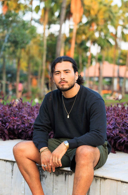 Hemp & Organic Cotton Fleece Crew Sweatshirt • Unisex Natural Fiber Pullover