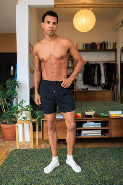 Everyday Boxer Underwear Hemp Button Fly Construction Comfortable Men Clothing Natural Fiber Technology Breathable Design Features Moisture Management System Eco Friendly Option Sustainable Fashion Choice Practical Daily Essential Organic