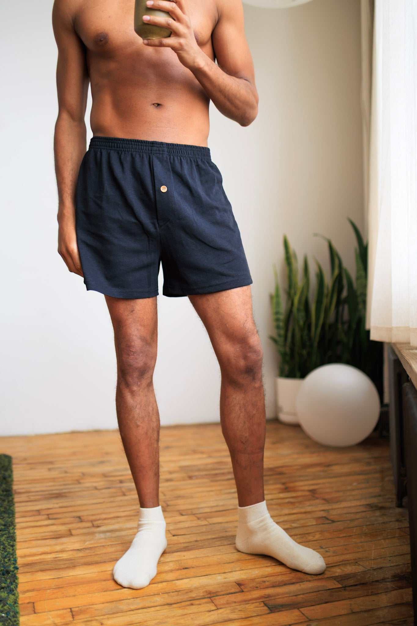 Hemp Boxer Button Fly Underwear Eco Friendly Clothing Sustainable Fashion Choice Natural Fiber Blend Breathable Fabric Design Moisture Wicking Technology Comfortable Daily Wear Essential Organic Cotton Material Men Underwear Option Cool Dry