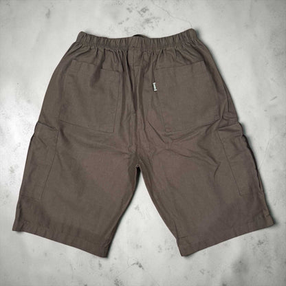 Men's hemp cargo shorts in breathable sustainable hemp and organic cotton blend with multiple pockets