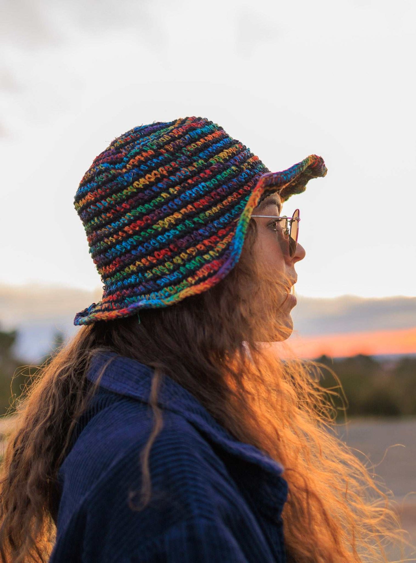 Crochet Sun Hat - Handmade Hemp Sun Hat for Summer Style