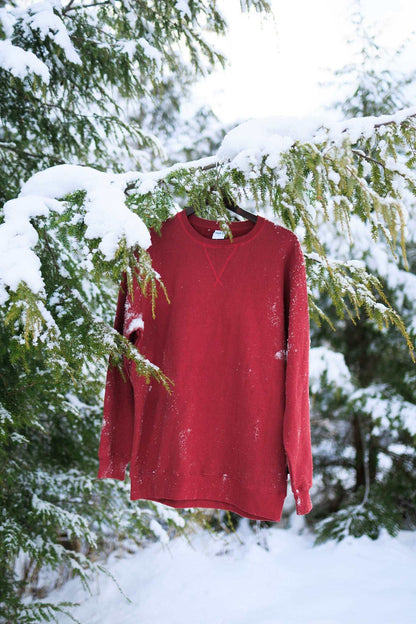 Hemp & Organic Cotton Fleece Crew Sweatshirt • Unisex Natural Fiber Pullover