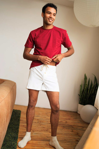 Hemp Elastic Free Drawstring Boxer Shorts by Asatre