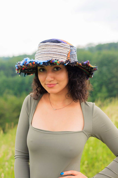Patchwork Hat - Eco-friendly Hemp Sun Hat