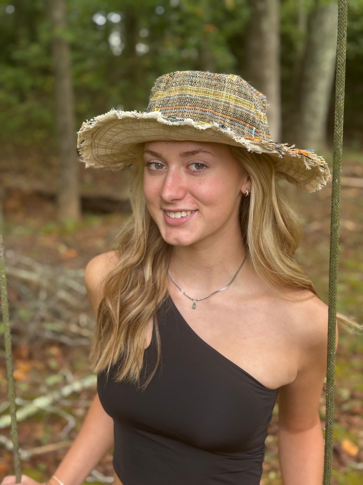 Hemp Sun Hat - Multi Color Stripes