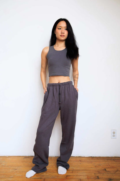 Yoga Crop Tank – Breathable Hemp Cotton Sustainable Minimalist Activewear