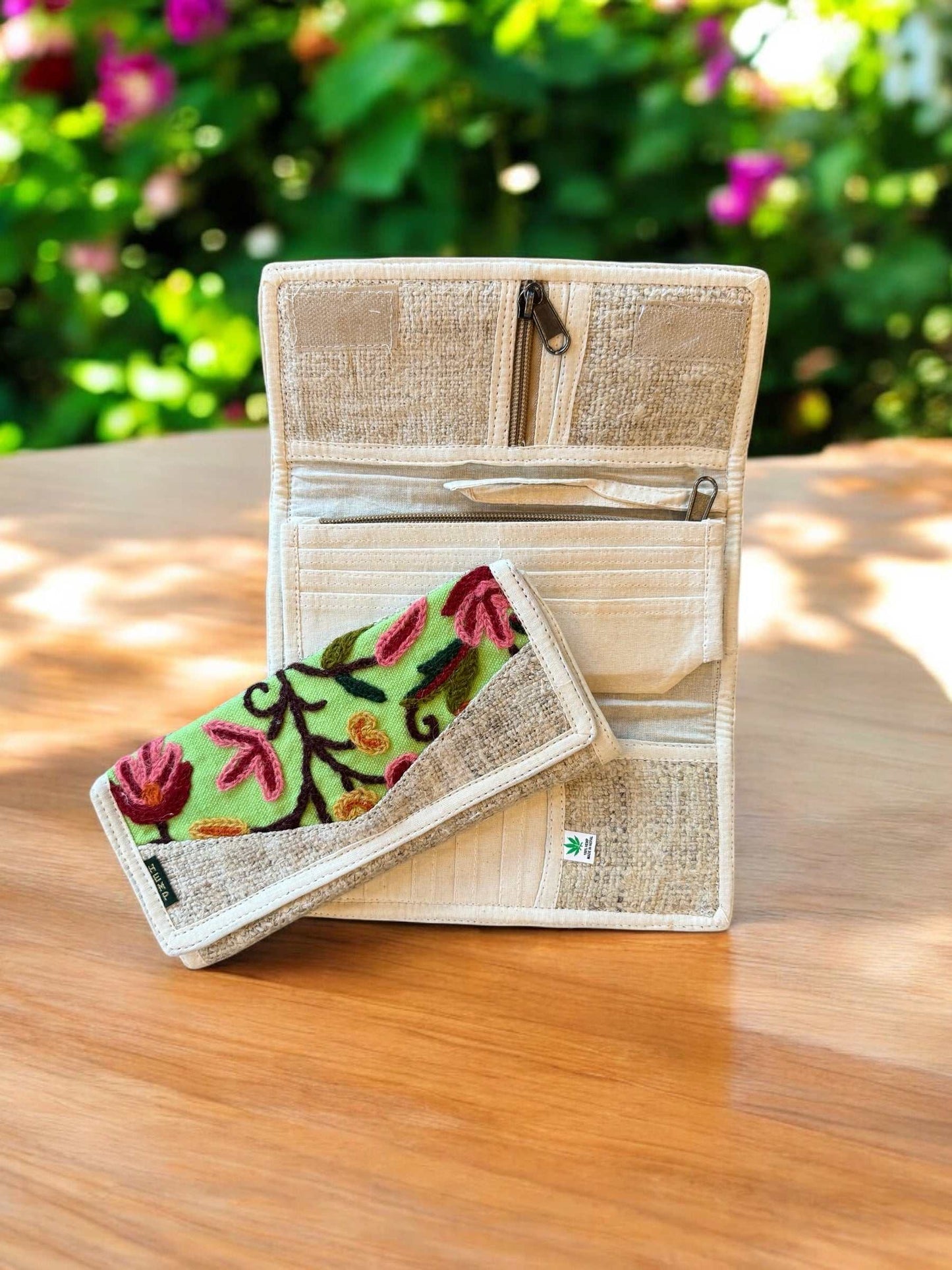 Handmade Wallet - Embroidered Women's Hemp Wallets|Asatre