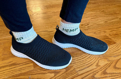Hemp Ankle Socks (3-Pack) • Black or Natural • Eco-Friendly & Handmade in Nepal