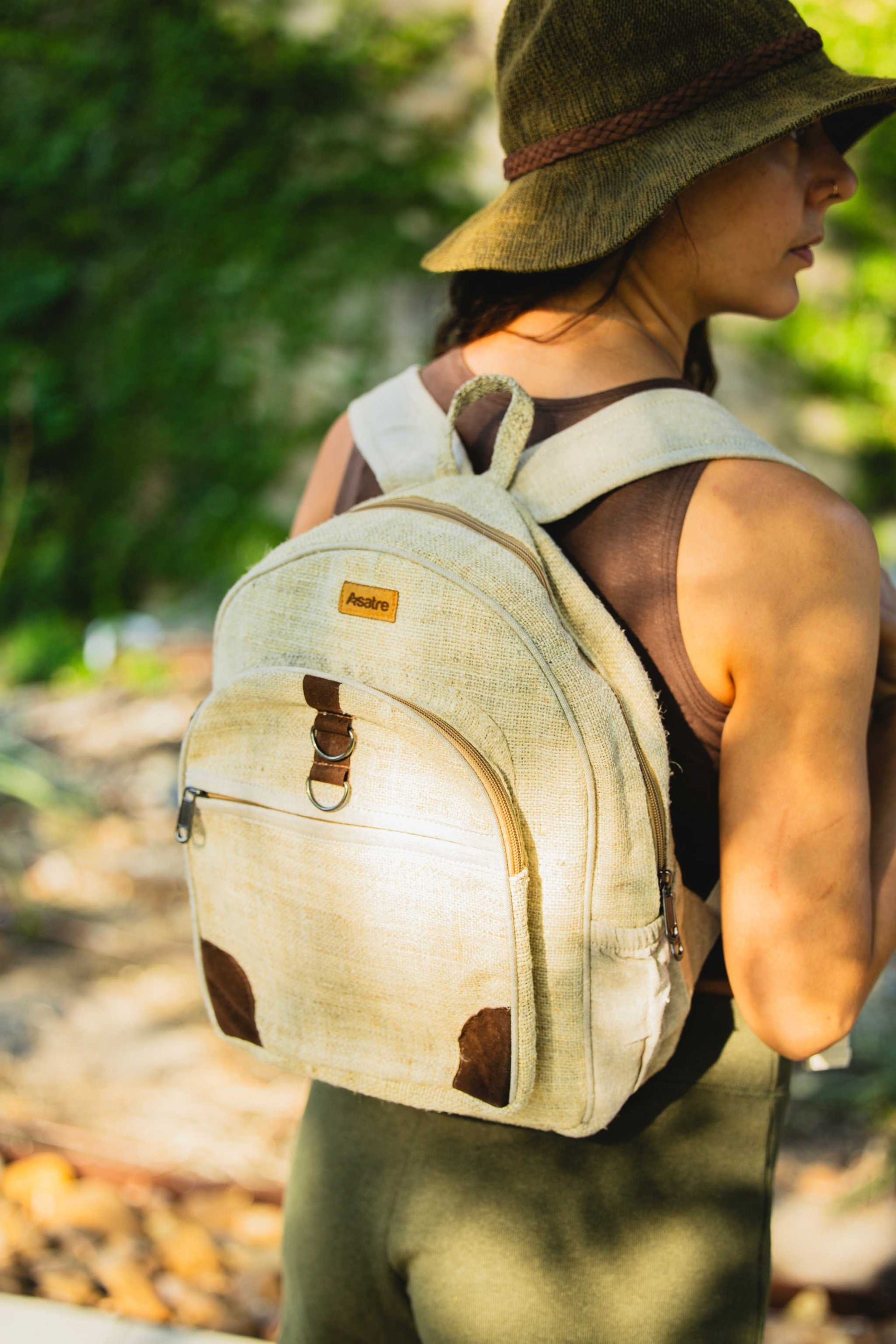 Travel Day Bag - Eco-Friendly Hemp Mini Backpack| Asatre