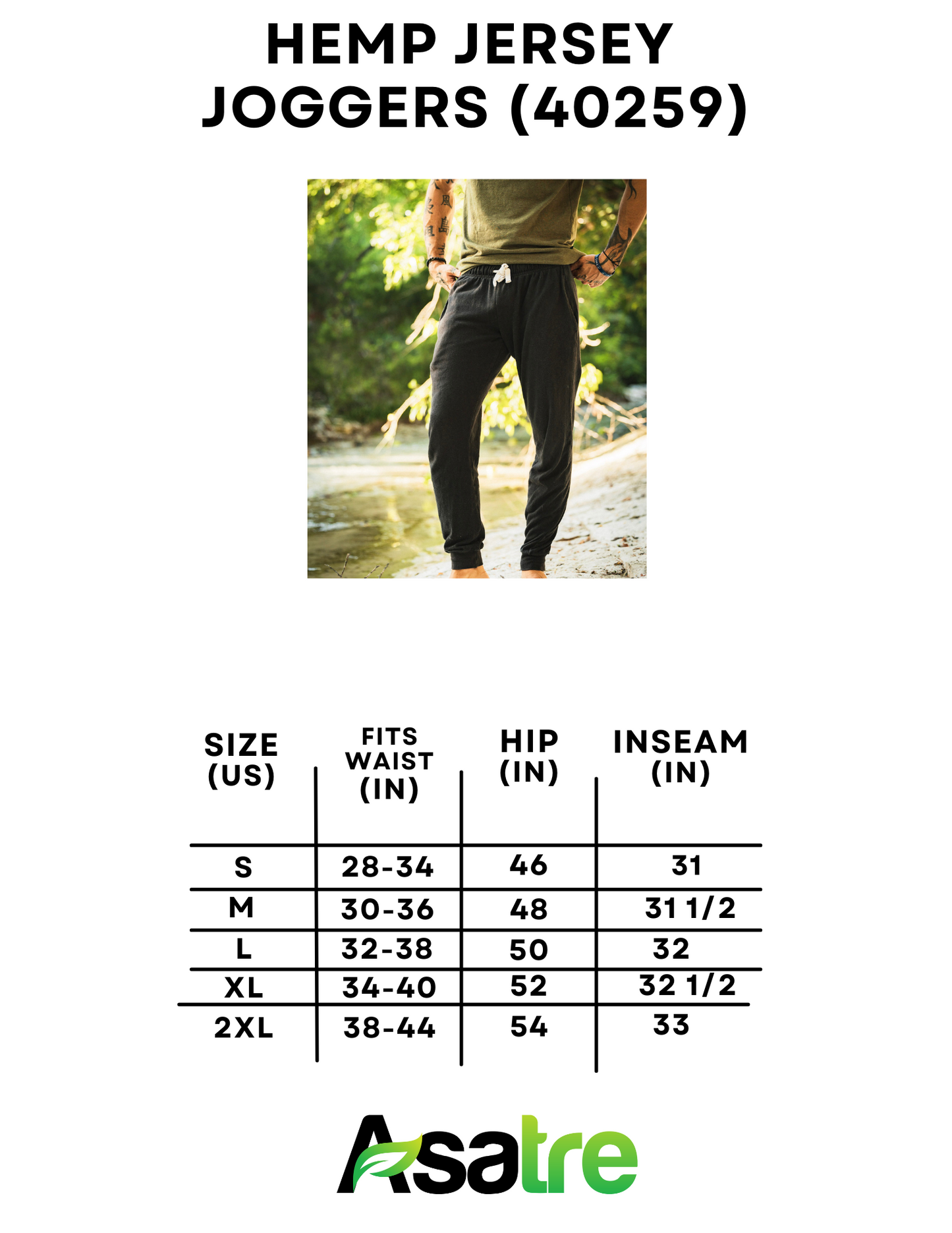 Jersey Joggers - Unisex Hemp & Organic Cotton Pants
