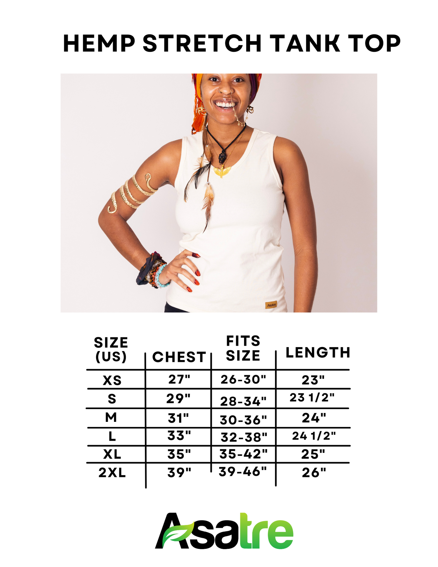 Cotton Tank Top - Women's Hemp and Cotton Stretch Tank