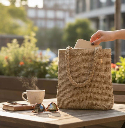 Hemp Shoulder Bag - Eco-Friendly Handwoven Tote for Everyday Use