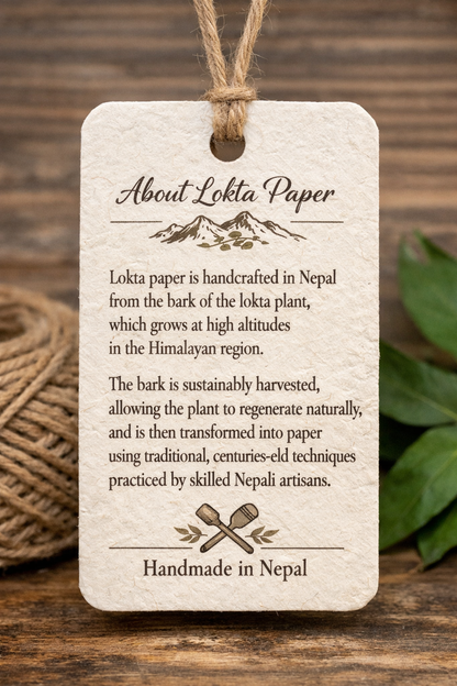 Handmade Hemp Journal with Lokta Paper | Eco-Friendly Notebook