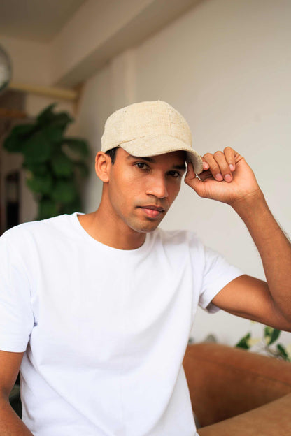 Ecofriendly unisex natural hemp cap with adjustable clasp and UV protection