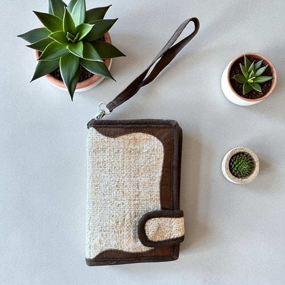 Women’s Hemp Natural Handmade Small Bi-Fold Wallet