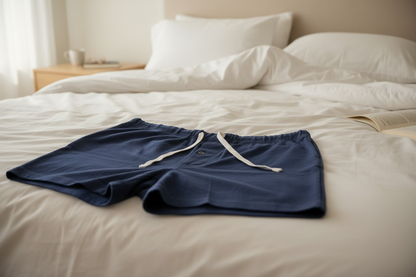 Hemp Elastic Free Drawstring Boxer Shorts by Asatre