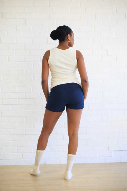 Hemp Shorts for Women - Organic Cotton Terry, Elastic-Free