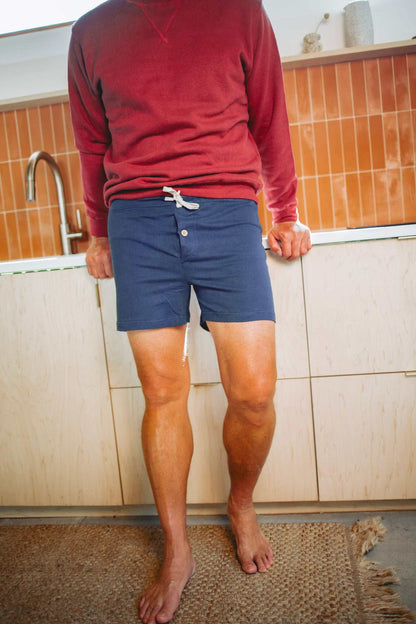 Elastic Free Boxer – Hemp & Organic Cotton Breathable Natural Button Fly