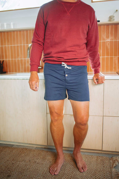 Elastic Free Boxer – Hemp & Organic Cotton Breathable Natural Button Fly
