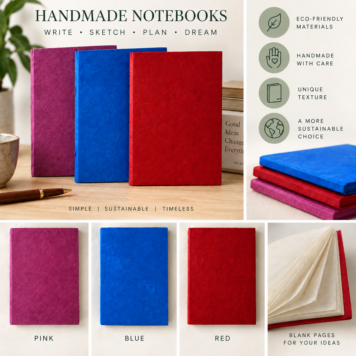 Hemp Journal - Sustainable Notebook with Hemp Paper