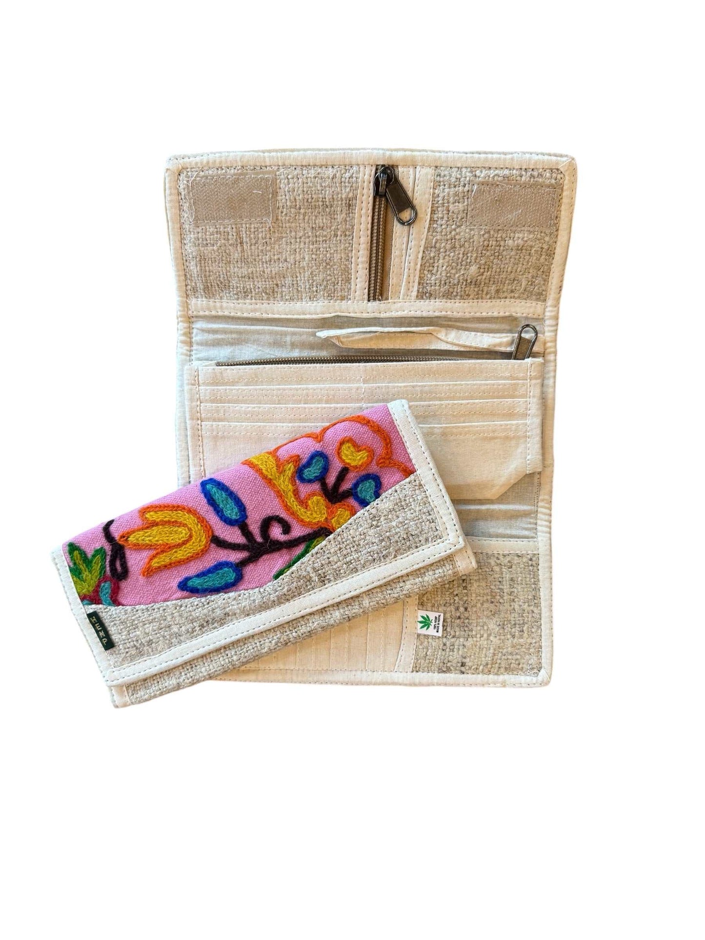 Handmade Wallet - Embroidered Women's Hemp Wallets|Asatre