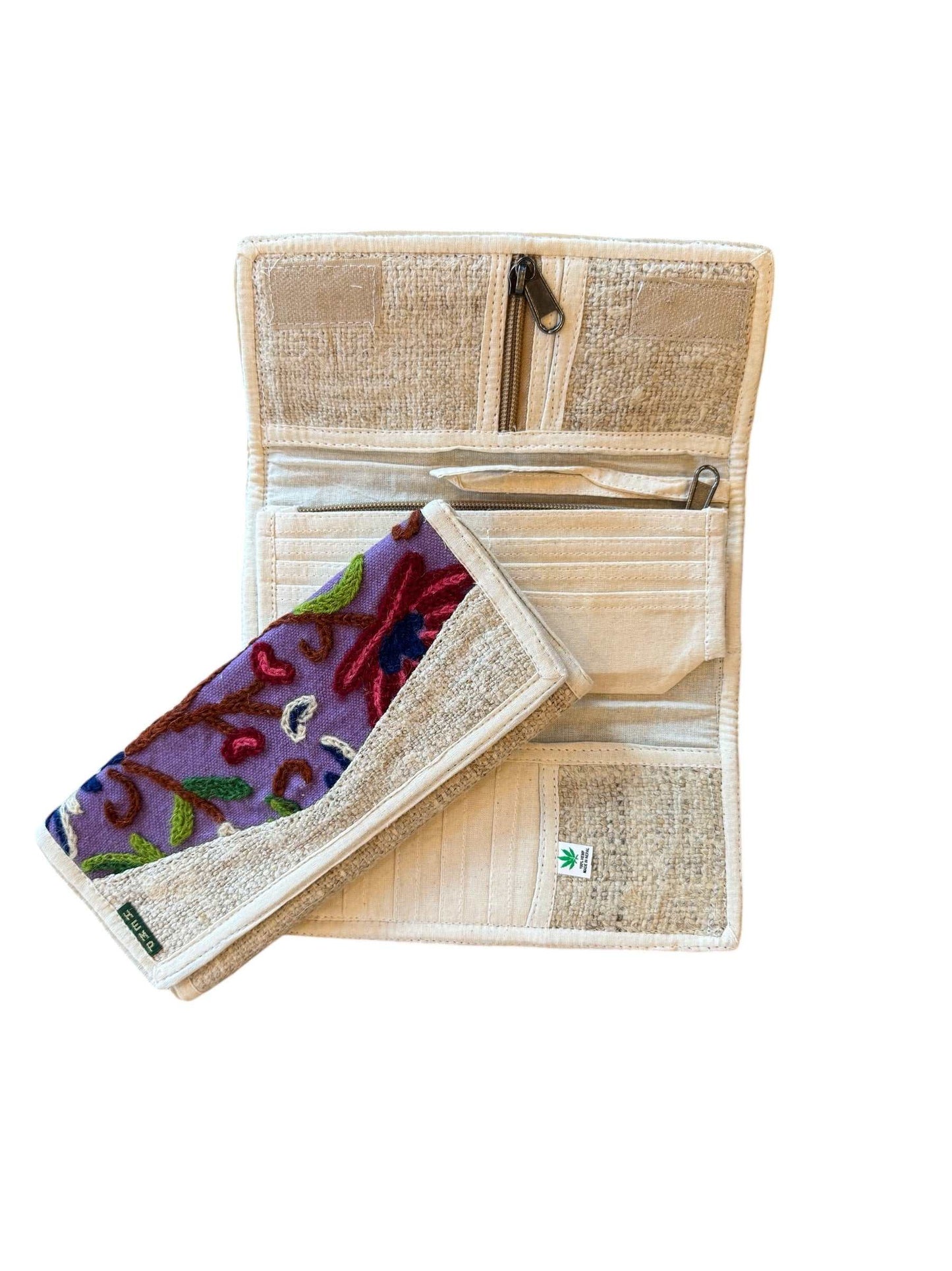 Handmade Wallet - Embroidered Women's Hemp Wallets|Asatre