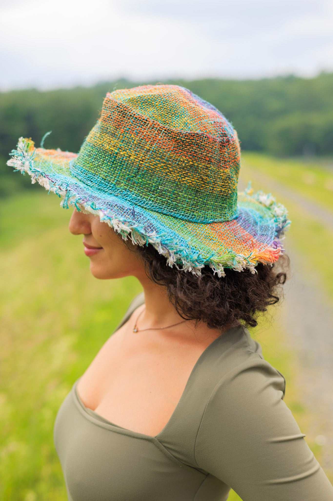 Hemp Hat - Multi-Color Rainbow Stylish and Eco-Friendly Sun Protection