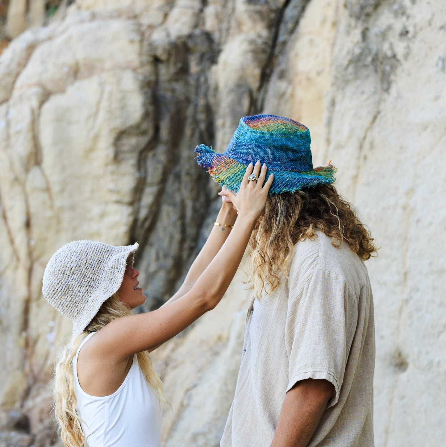 Hemp Hat - Multi-Color Rainbow Stylish and Eco-Friendly Sun Protection