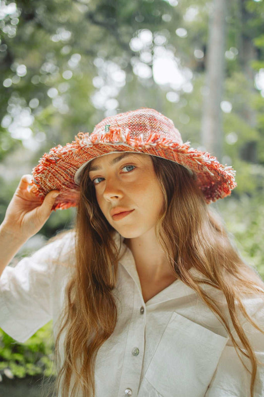 Hemp Hat Eco Friendly Sustainable Material Natural Fiber Construction Breathable Lightweight Design UV Protection Sun Blocking Perfect Summer Outdoor Activities Beach Travel Adventure Everyday Wear Comfortable Fit Available Red Green Purple