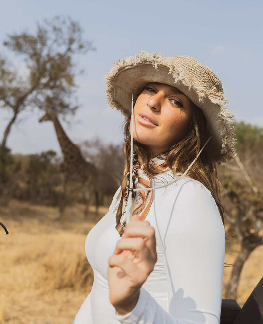 Safari Hat with Adjustable Chin Strap - Hemp Hat