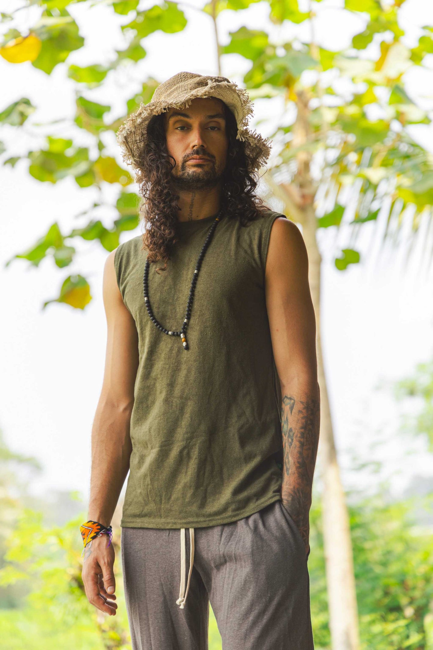 Mens Hemp Tank Top – Breathable Organic Cotton Blend for Workouts & Casual