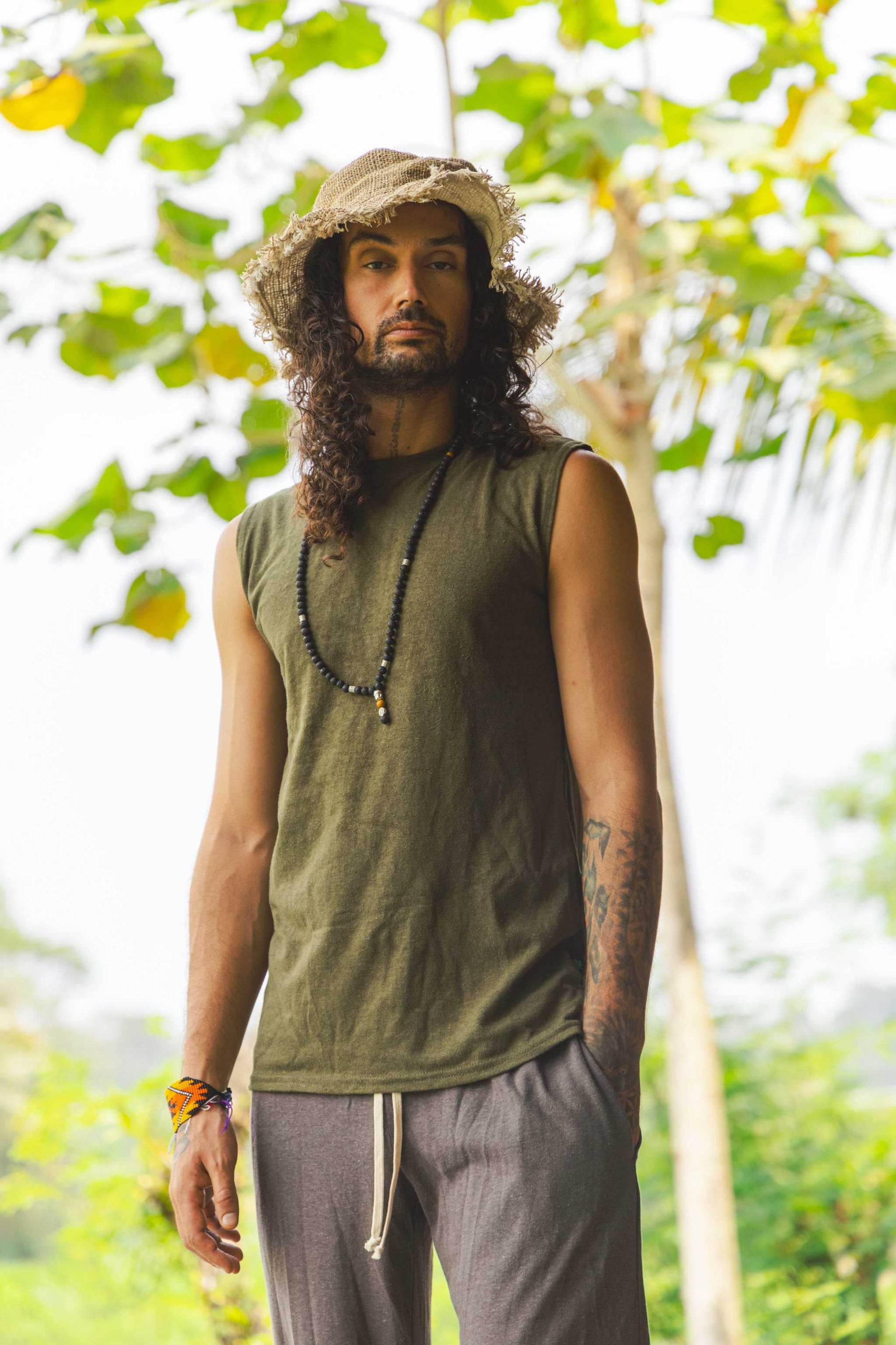 Mens Hemp Tank Top – Breathable Organic Cotton Blend for Workouts & Casual