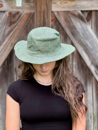 Hemp Sun Hat - Solid (Natural or Olive)