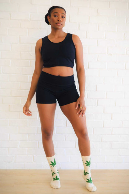 Women’s Hemp Yoga Shorts | Thick Squat-Proof Athletic Workout Shorts