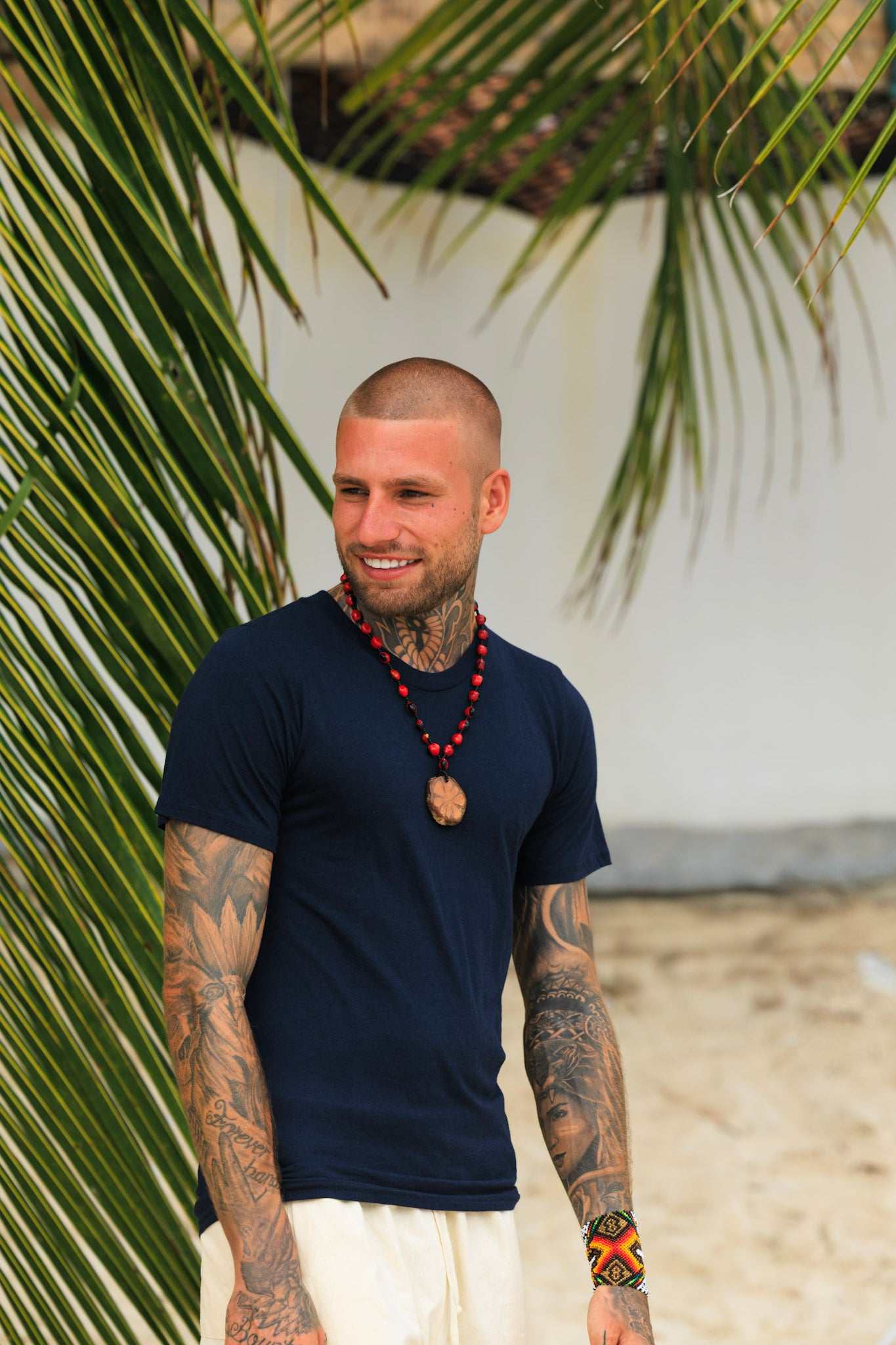 Unisex navy hemp t-shirt made from breathable viscose hemp and organic cotton blend, lightweight with a classic crew neck, eco-friendly and sustainably crafted