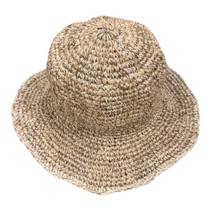 Hemp Crochet Sun Hat with Wire Brim-Handmade Eco-Friendly Summer Hat