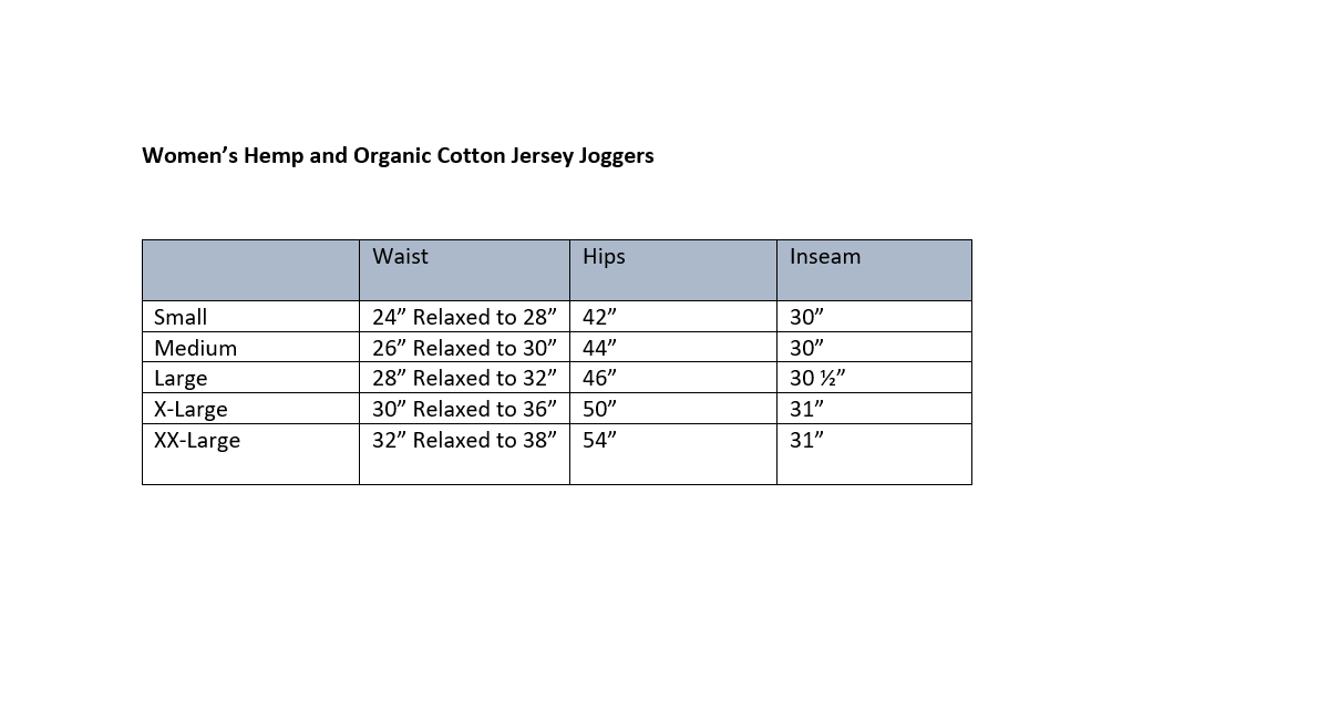 Cotton Joggers - Women's Hemp Organic Cotton Jersey Joggers | Asatre