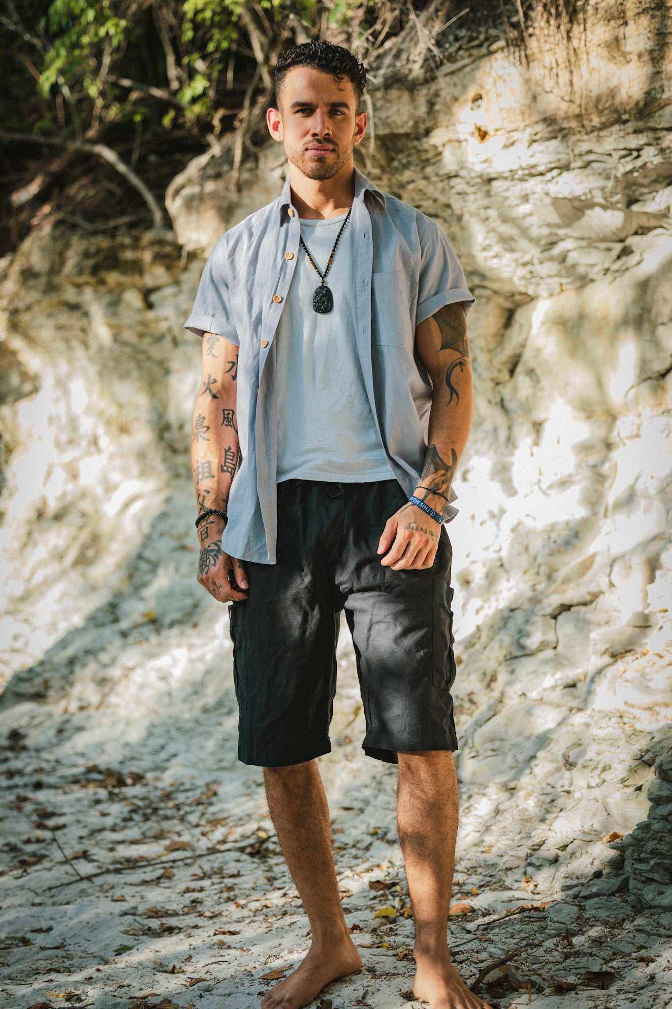Hemp Shorts Men’s Hemp Linen Cargo Shorts