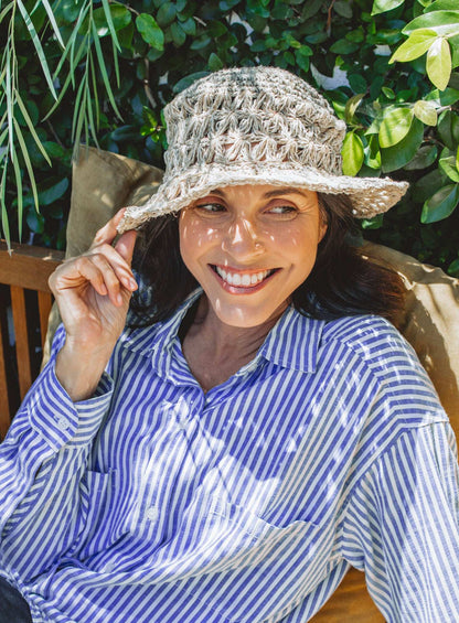 Crochet Sun Hat – Handmade Wide Brim Crochet for Beach Festival
