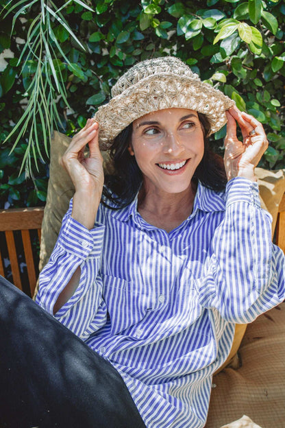 Crochet Sun Hat – Handmade Wide Brim Crochet for Beach Festival
