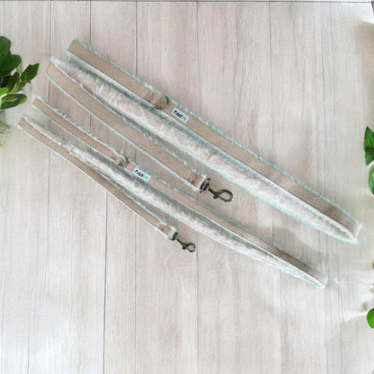 Hemp Goat Leash Livestock Lead Rope Natural Fiber Farm Equipment Fleece Lined Comfort Design Six Foot Length Professional Show Exhibition Handling Durable Adjustable Clasps Hypoallergenic Antimicrobial Construction Perfect Training Walking