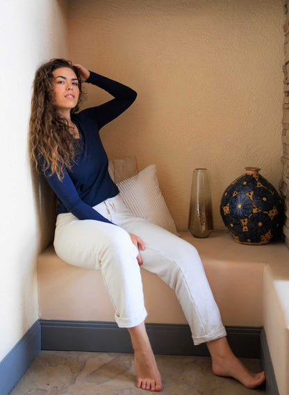 Hemp Shirt - Women's Cotton Long-Sleeve for Comfort & Style|Asatre