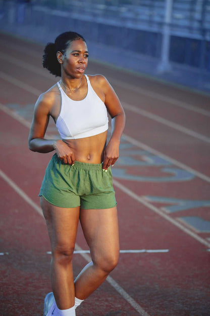 women’s hemp running shorts made from organic cotton and hemp blend