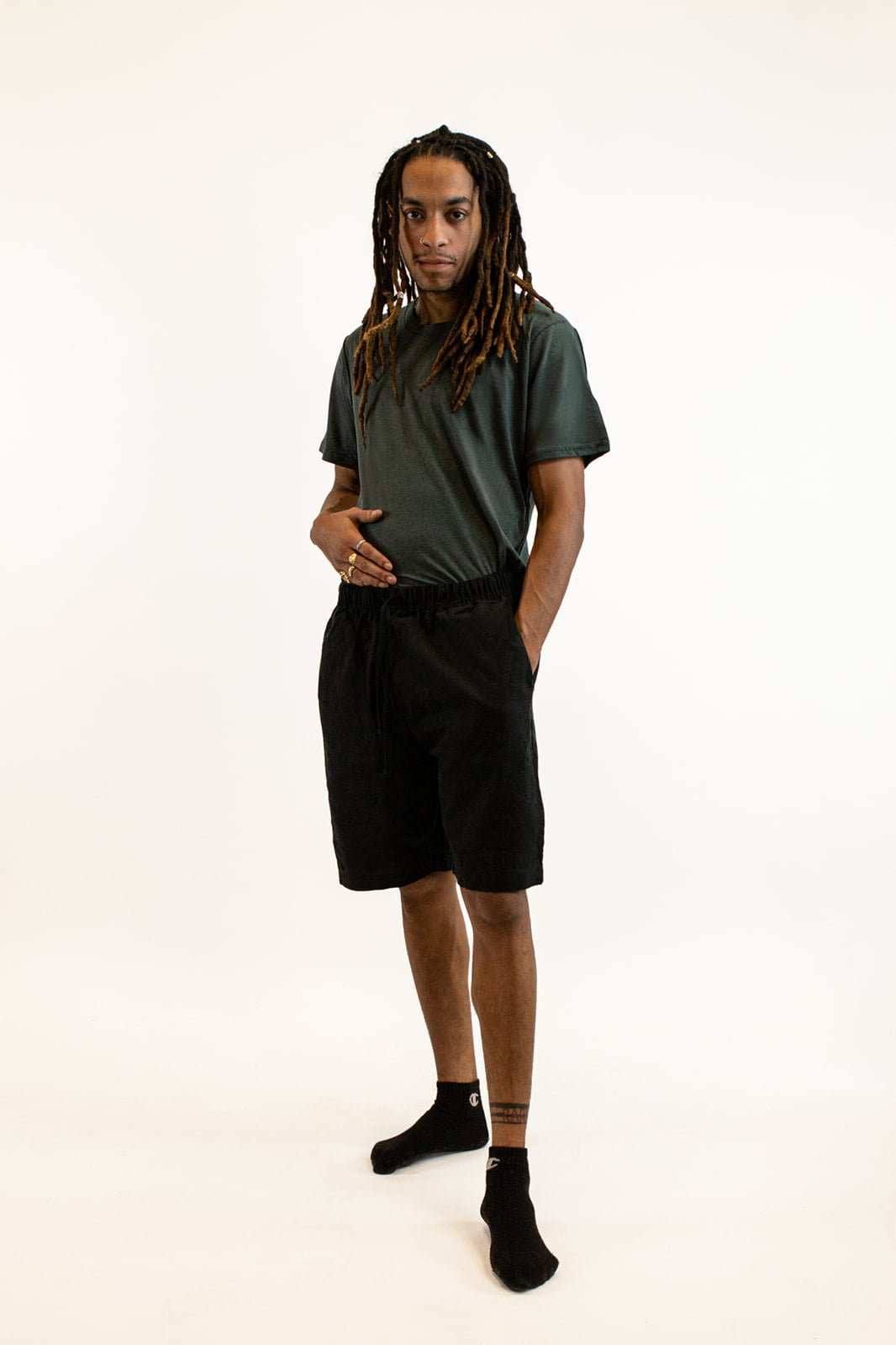 Organic Cotton Shorts - Men's Hemp & Linen-like Drawstring Shorts